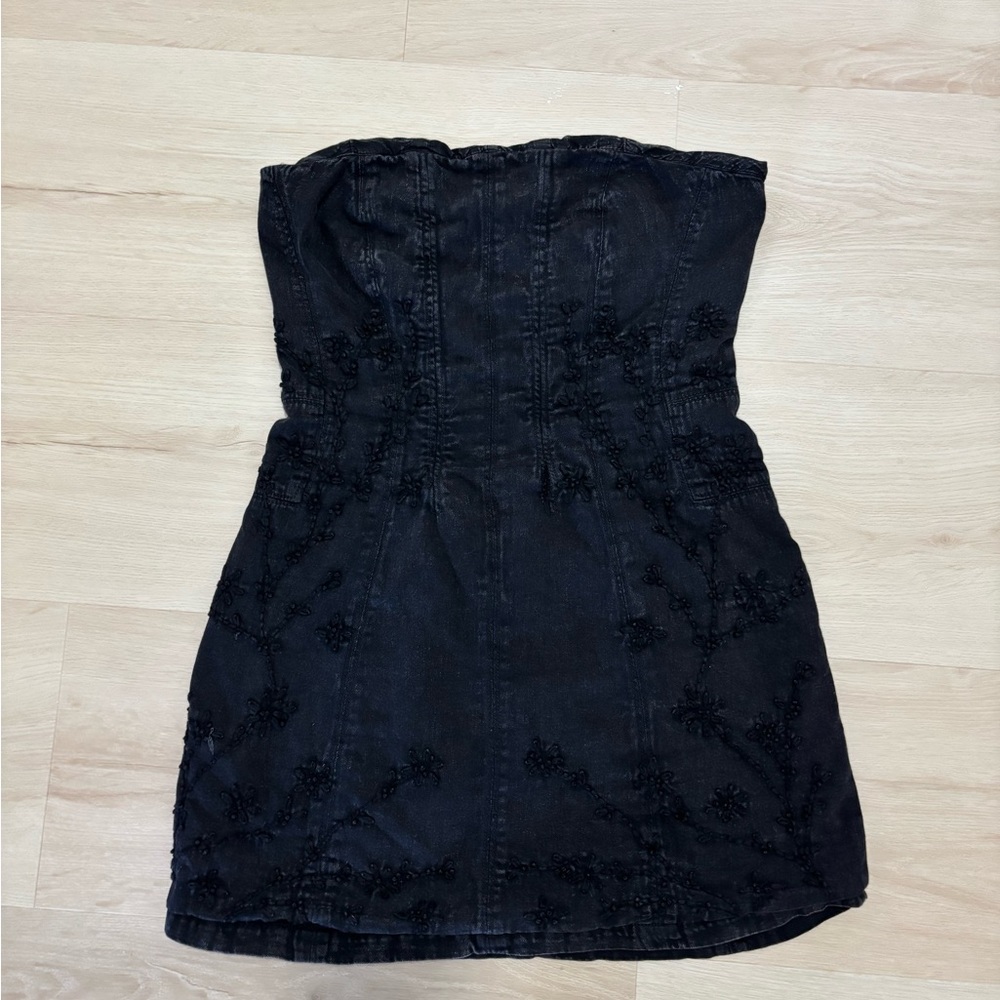 Free People Black Strapless Dress